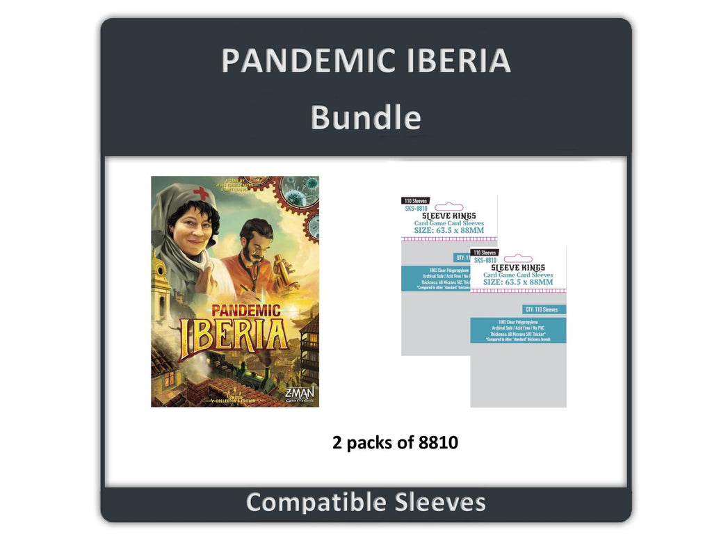 pandemic legacy card sleeves "Pandemic: Iberia" Compatible Sleeve Bundle (8810 X 2)