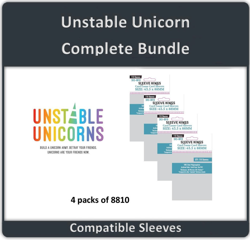 Unstable Unicorns Compatible Card Sleeves - Sleeve Kings sleevekings Unstable Unicorns Compatible Card Sleeves - Sleeve Kings sleevekings