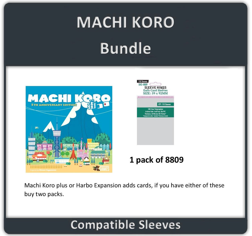 "Machi Koro" Compatible Sleeve Bundle (8809 X 1) PREORDER