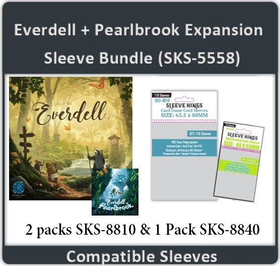 "Everdell + Pearlbrook Expansion" Compatible Sleeve Bundle (8810 X 2 + 8840 X 1)
