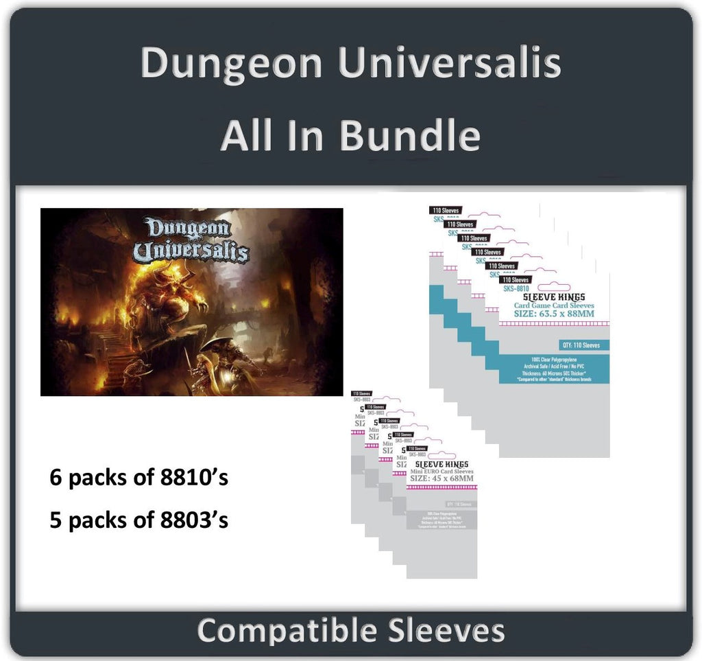 "Dungeon Universalis All In" Compatible Sleeve Bundle (8810 X 6 + 8803 X 5)