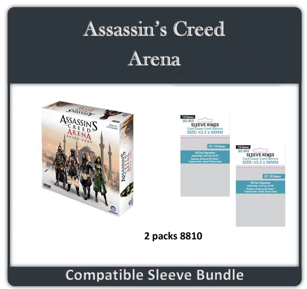 Assassin's Creed Arena Board Game Compatible Card Sleeves - Sleeve Kings sleevekings Assassin's Creed Arena Board Game Compatible Card Sleeves - Sleeve Kings sleevekings