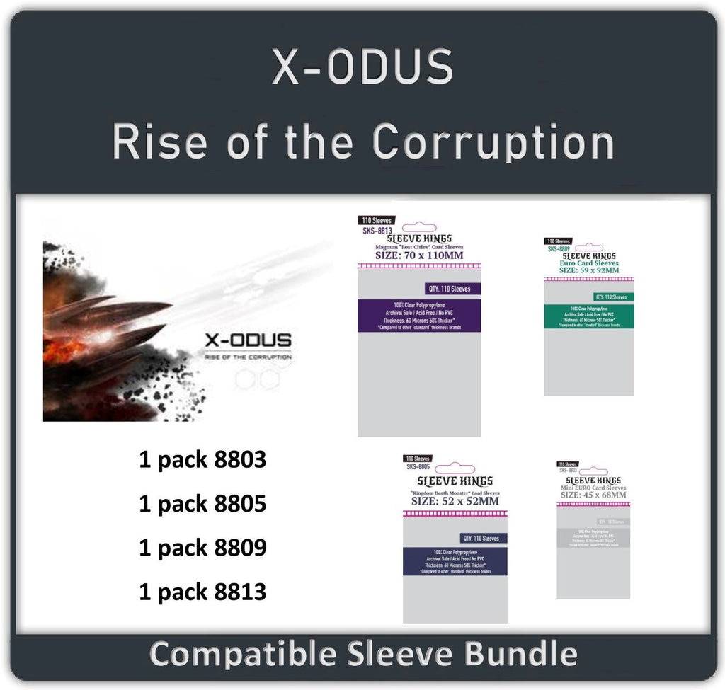 "X-ODUS - Rise of the Corruption" Compatible Sleeves Bundle (8803 X 1 +8805 X 1 + 8809 X 1 + 8813 X 1) PREORDER