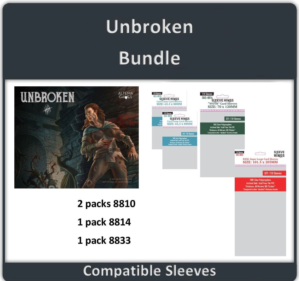 "Unbroken" Compatible Sleeve Bundle (8810 X 2 + 8814 X 1 + 8833 X 1) "Unbroken" Compatible Sleeve Bundle (8810 X 2 + 8814 X 1 + 8833 X 1)