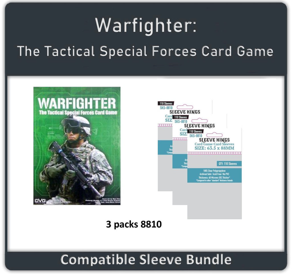 Warfighter Card Game Compatible Card Sleeves - Sleeve Kings sleevekings Warfighter Card Game Compatible Card Sleeves - Sleeve Kings sleevekings