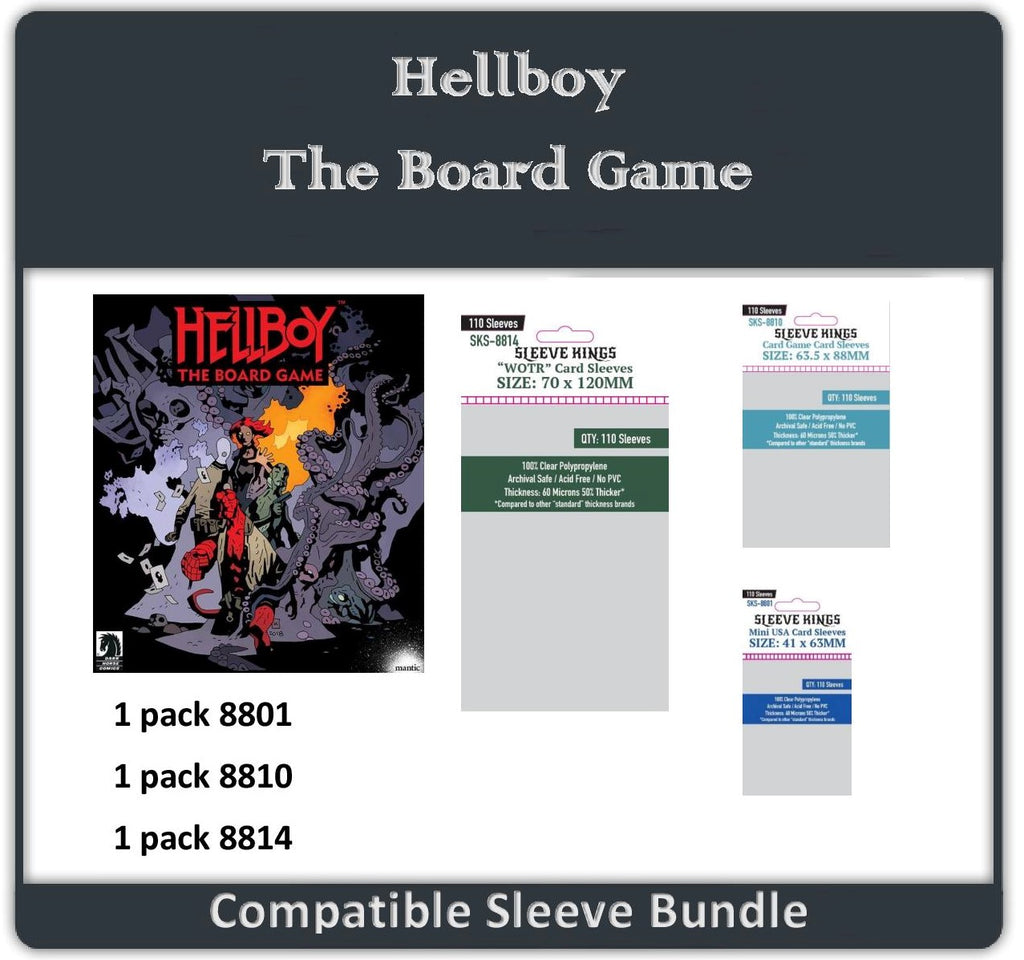 Hellboy: The Board Game Compatible Card Sleeves - Sleeve Kings sleevekings Hellboy: The Board Game Compatible Card Sleeves - Sleeve Kings sleevekings