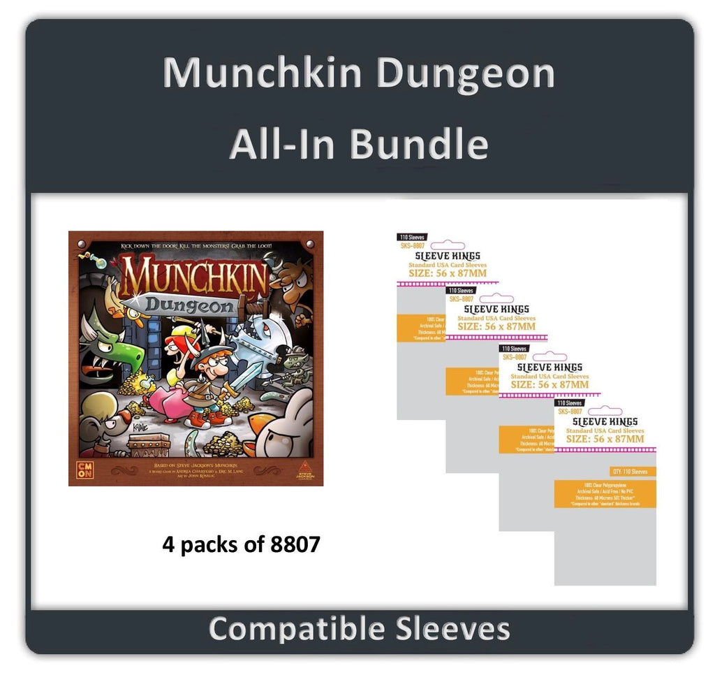 "Munchkin Dungeon All In" Compatible Sleeve Bundle (8807 X 4)