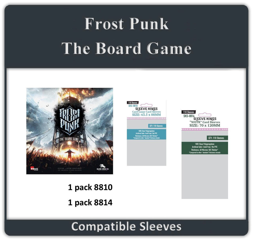 "Frostpunk: The Board Game" Compatible Sleeve Bundle (8810 X 1 + 8814 X 2)