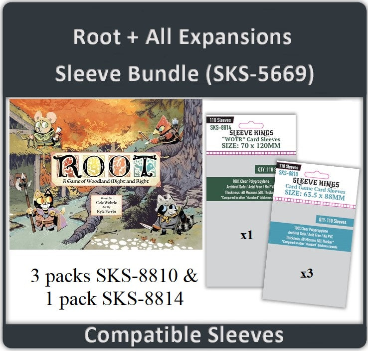 "Root + All Expansions" Compatible Card Sleeve Bundle (8810 X 3 + 8814 X 1)
