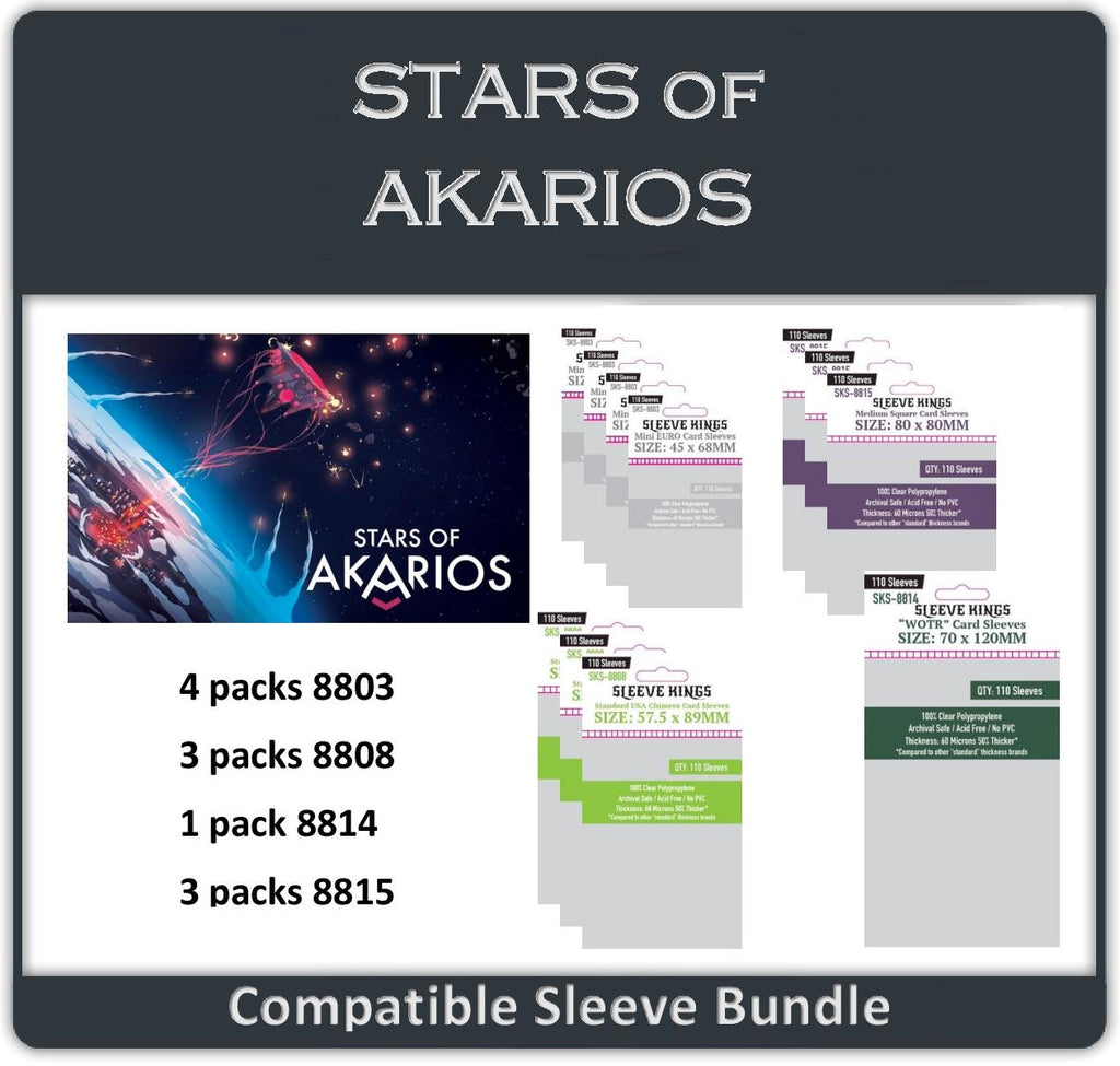 "Stars of Akarios" Compatible Sleeve Bundle (8803 X 4 + 8808 X 3 + 8814 X 1 + 8815 X 3)