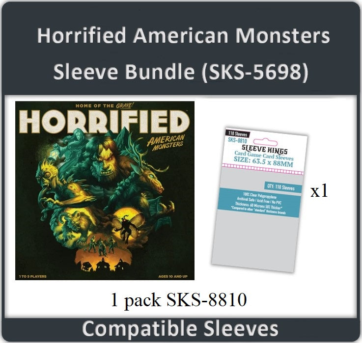 "Horrified: American Monsters" Compatible Sleeve Bundle (8810 X 1)