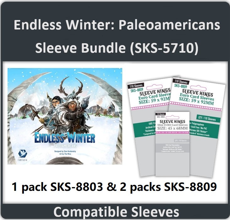 "Endless Winter: Paleoamericans" Compatible Card Sleeve Bundle (8803 x 1, 8809 x 2)