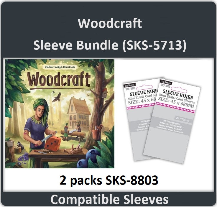 "Woodcraft Board Game" Compatible Card Sleeve Bundle (8803 x 2)