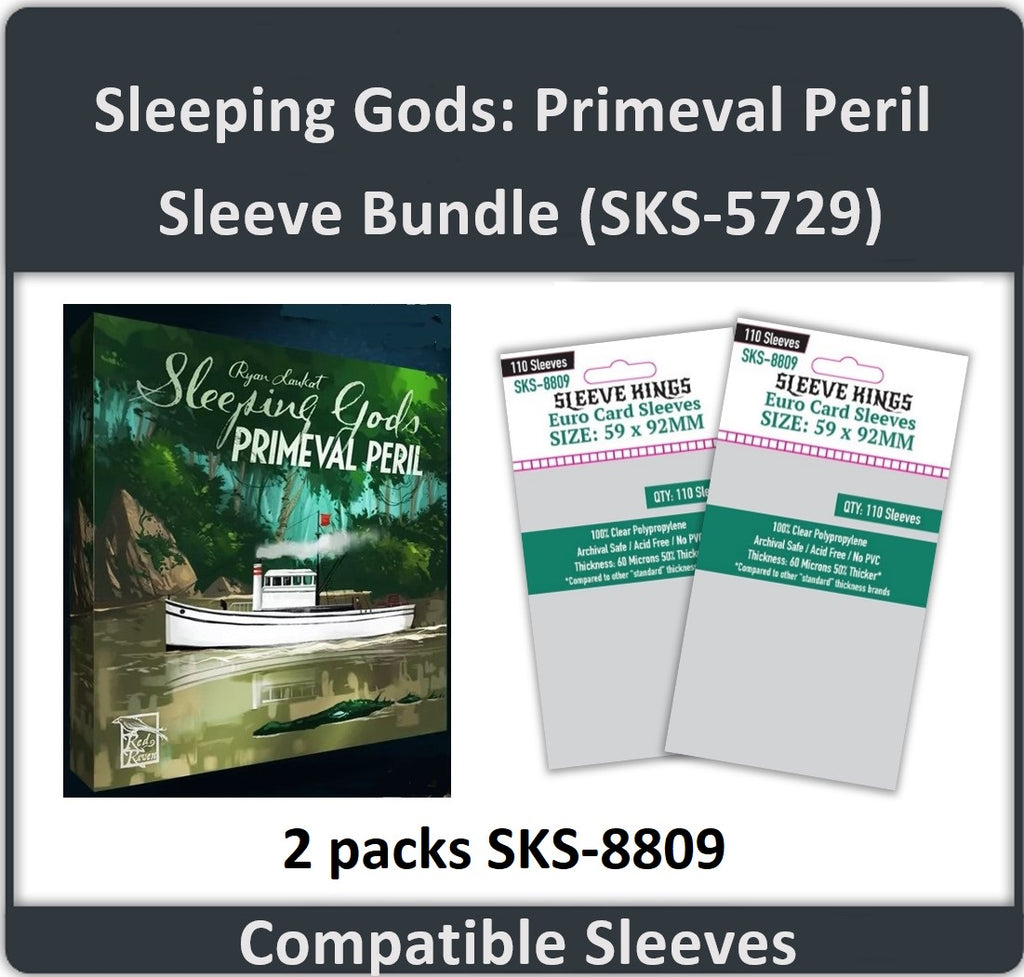 "Sleeping Gods: Primeval Peril Game" Compatible Sleeve Bundle (8809 X2)
