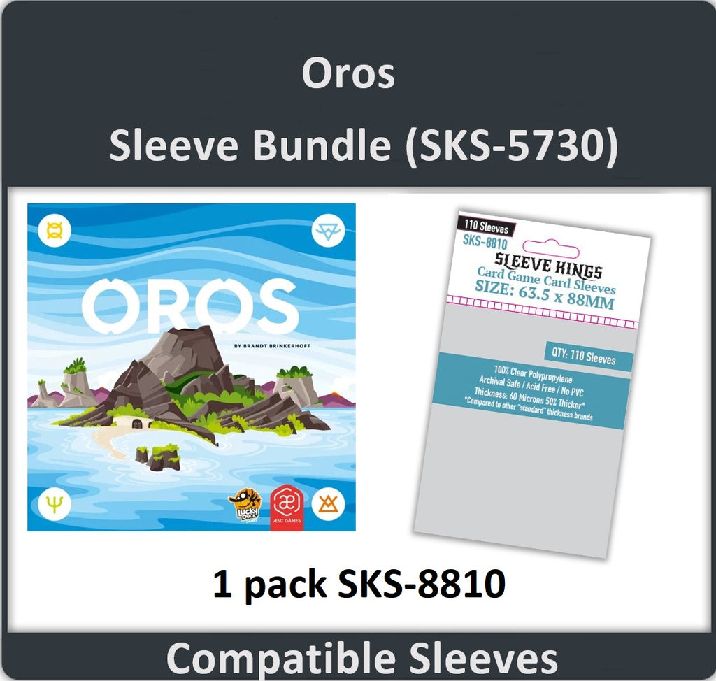 root card sleeve size "Oros" Board Game Compatible Card Sleeve Bundle (8810 X 1)
