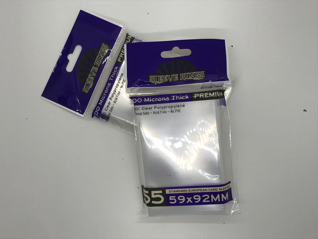 Sleeve Kings 55 x Premium Standard European Card Sleeves (59 x 92mm) Sleeve Kings 55 x Premium Standard European Card Sleeves (59 x 92mm)