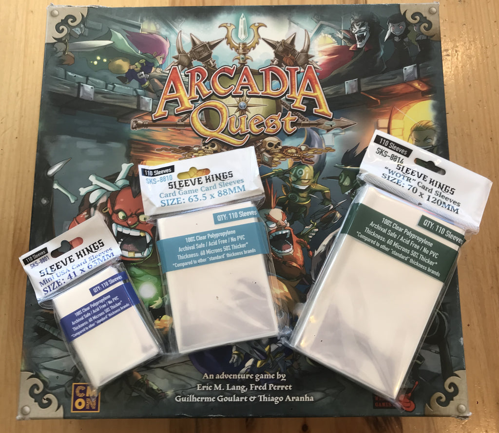 arcadia quest card sleeves Arcadia Quest Board Game Compatible Card Sleeves