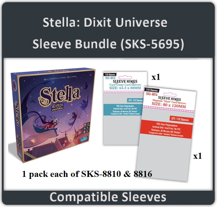 "Stella: Dixit Universe: Compatible Card Sleeve Bundle (8810 X 1 + 8816 X 1)