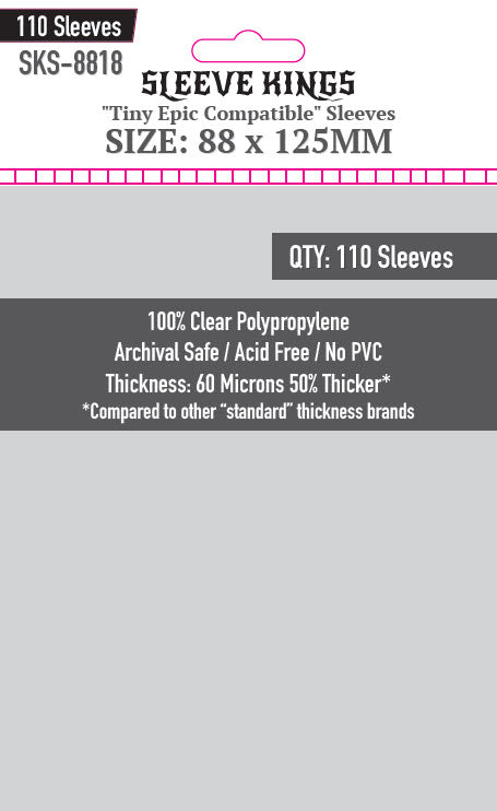 Sleeve Bucaneiros Customizado - Coleção Tiny Epic (88x125) Jogo de Tabuleiro