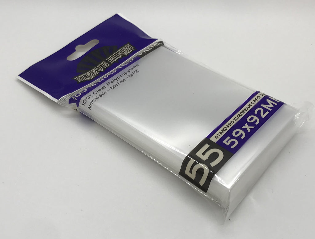 Sleeve Kings 55 x Premium Standard European Card Sleeves (59 x 92mm) Sleeve Kings 55 x Premium Standard European Card Sleeves (59 x 92mm)