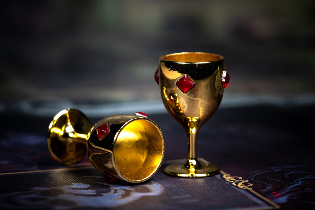 Player Token: Gold Color Chalice In Metal Alloy